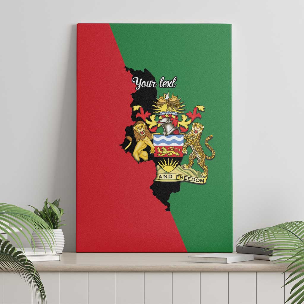 Malawi Flag Map Canvas Wall Art Simple Malawi Emblem Coat of Arms - African Pride