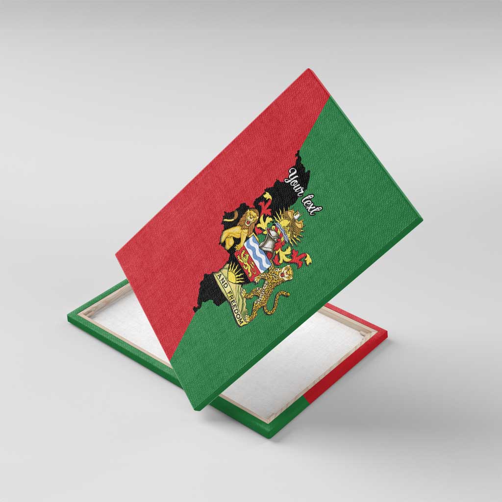 Malawi Flag Map Canvas Wall Art Simple Malawi Emblem Coat of Arms - African Pride
