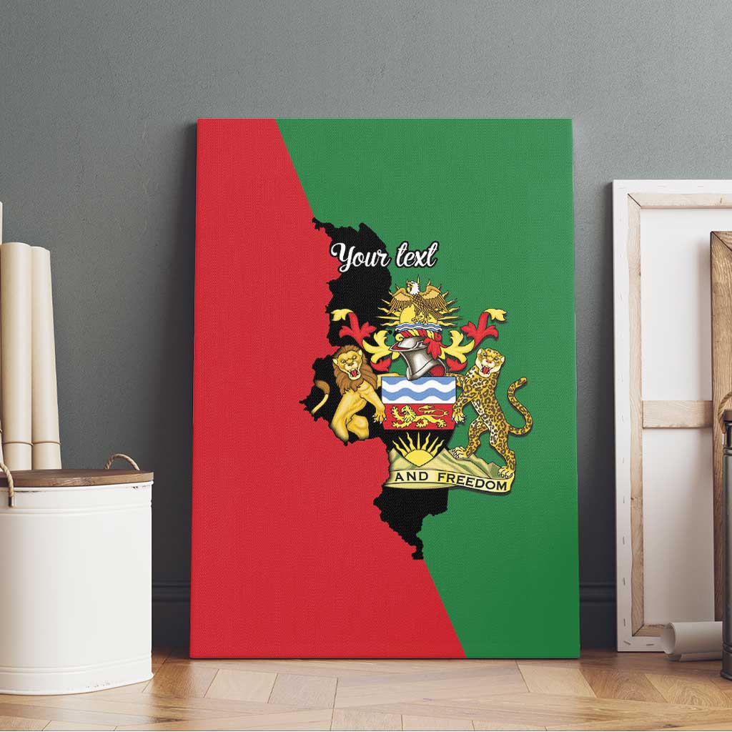 Malawi Flag Map Canvas Wall Art Simple Malawi Emblem Coat of Arms - African Pride