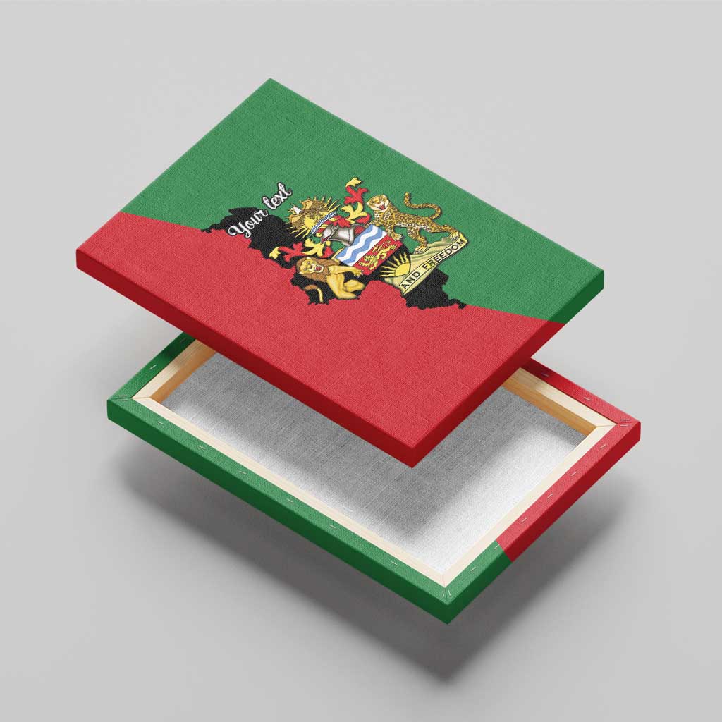 Malawi Flag Map Canvas Wall Art Simple Malawi Emblem Coat of Arms - African Pride
