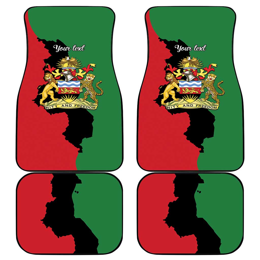 Malawi Flag Map Car Mats Simple Malawi Emblem Coat of Arms - African Pride