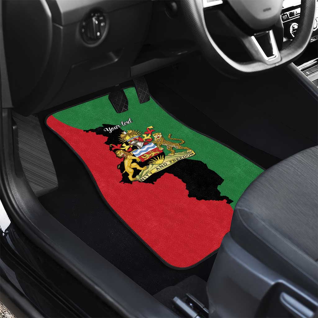 Malawi Flag Map Car Mats Simple Malawi Emblem Coat of Arms - African Pride