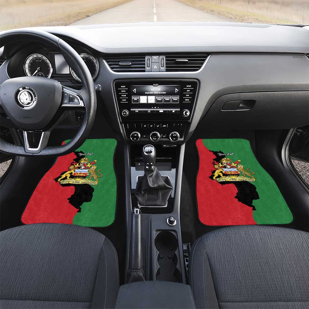 Malawi Flag Map Car Mats Simple Malawi Emblem Coat of Arms - African Pride