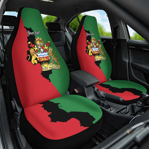 Malawi Flag Map Car Seat Cover Simple Malawi Emblem Coat of Arms - African Pride
