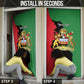 Personalized  Malawi Flag Map Door Cover Simple Malawi Emblem Coat of Arms
