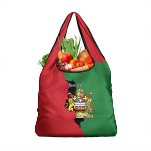 Malawi Flag Map Grocery Bag Simple Malawi Emblem Coat of Arms - African Pride