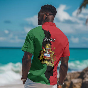Malawi Flag Map Hawaiian Shirt Simple Malawi Emblem Coat of Arms - African Pride