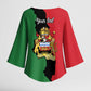Personalized  Malawi Flag Map Kimono Sleeve Blouse Simple Malawi Emblem Coat of Arms