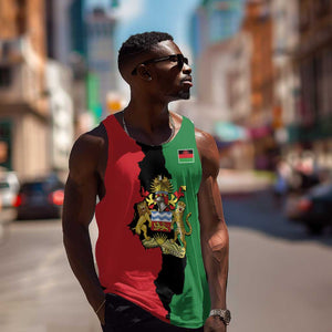 Malawi Flag Map Men Tank Top Simple Malawi Emblem Coat of Arms - African Pride