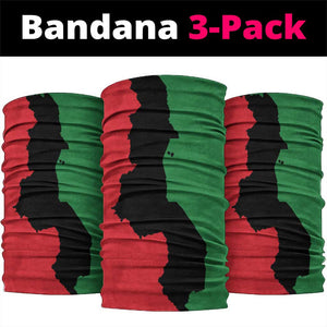 Malawi Flag Map Neck Gaiter Simple Malawi Emblem Coat of Arms - African Pride