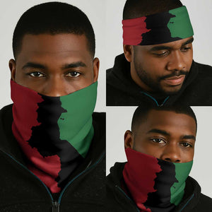 Malawi Flag Map Neck Gaiter Simple Malawi Emblem Coat of Arms - African Pride