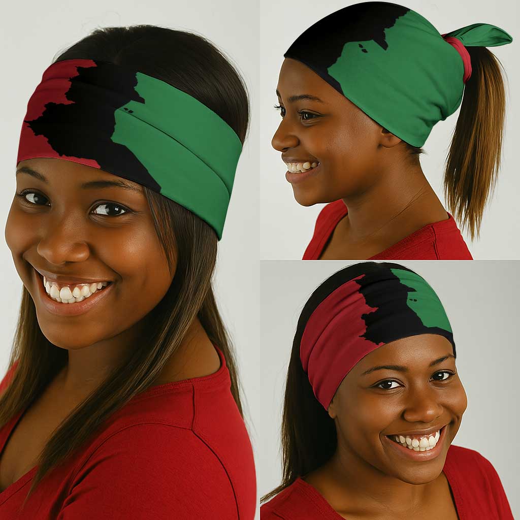 Malawi Flag Map Neck Gaiter Simple Malawi Emblem Coat of Arms - African Pride