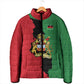 Personalized  Malawi Flag Map Padded Jacket Simple Malawi Emblem Coat of Arms