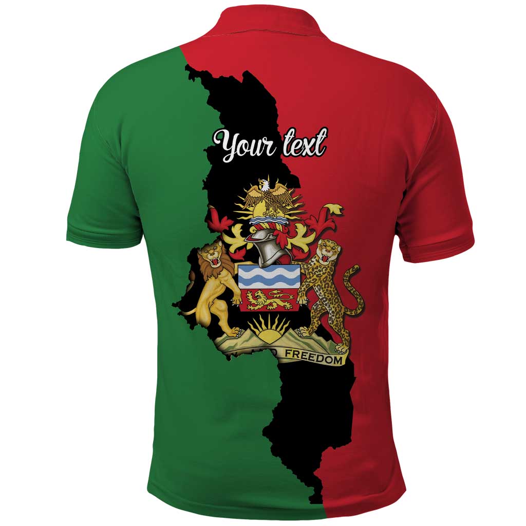 Malawi Flag Map Polo Shirt Simple Malawi Emblem Coat of Arms - African Pride