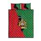 Malawi Flag Map Quilt Bed Set Simple Malawi Emblem Coat of Arms - African Pride