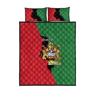 Malawi Flag Map Quilt Bed Set Simple Malawi Emblem Coat of Arms - African Pride