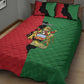 Malawi Flag Map Quilt Bed Set Simple Malawi Emblem Coat of Arms - African Pride