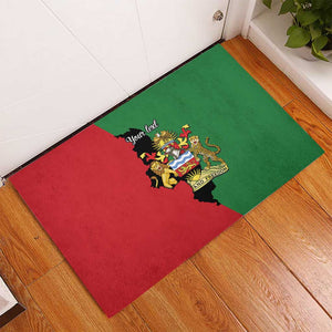 Malawi Flag Map Rubber Doormat Simple Malawi Emblem Coat of Arms - African Pride