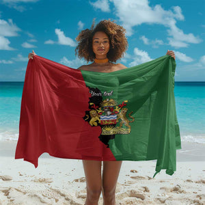 Malawi Flag Map Sarong Simple Malawi Emblem Coat of Arms - African Pride