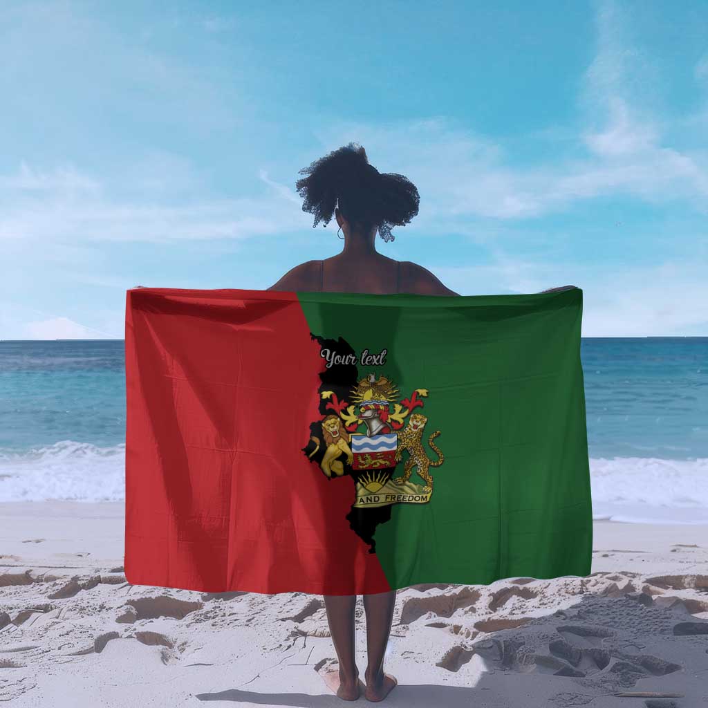 Malawi Flag Map Sarong Simple Malawi Emblem Coat of Arms - African Pride