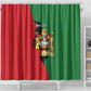 Malawi Flag Map Shower Curtain Simple Malawi Emblem Coat of Arms - African Pride