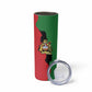 Malawi Flag Map Skinny Tumbler Simple Malawi Emblem Coat of Arms - African Pride