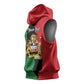 Malawi Flag Map Sleeveless Hoodie Simple Malawi Emblem Coat of Arms - African Pride