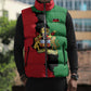 Personalized  Malawi Flag Map Sleeveless Puffer Jacket Simple Malawi Emblem Coat of Arms