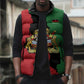 Personalized  Malawi Flag Map Sleeveless Puffer Jacket Simple Malawi Emblem Coat of Arms
