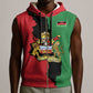 Malawi Flag Map Sleeveless Zip Hoodie Simple Malawi Emblem Coat of Arms - African Pride