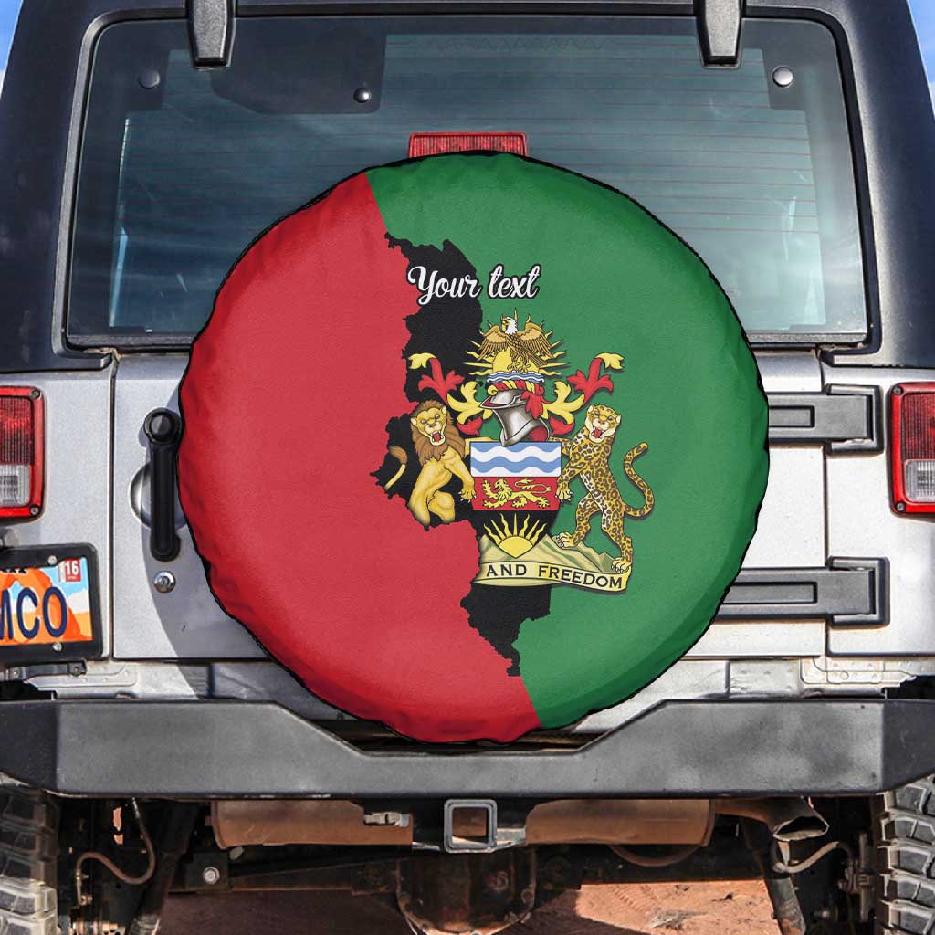 Malawi Flag Map Spare Tire Cover Simple Malawi Emblem Coat of Arms - African Pride