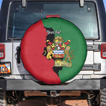 Malawi Flag Map Spare Tire Cover Simple Malawi Emblem Coat of Arms - African Pride