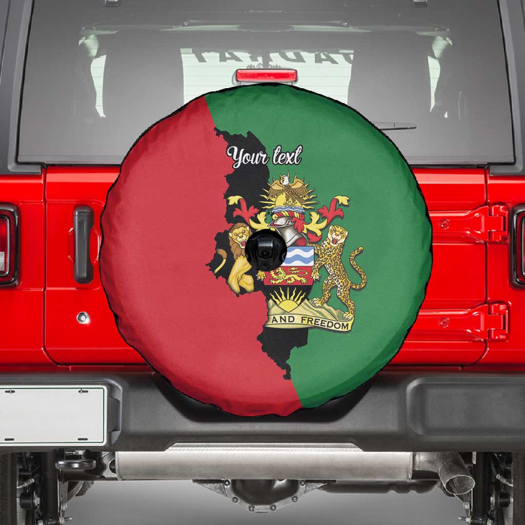 Malawi Flag Map Spare Tire Cover Simple Malawi Emblem Coat of Arms - African Pride
