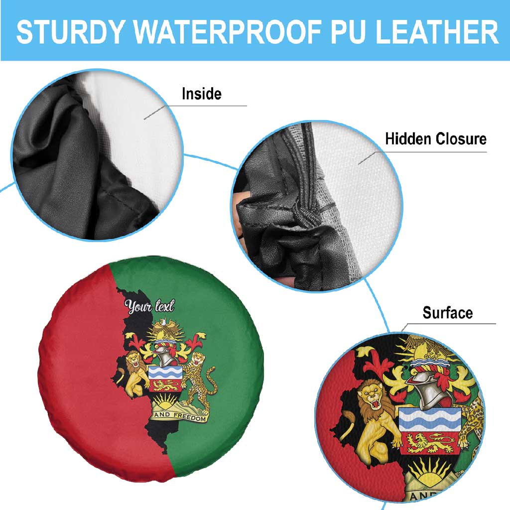 Malawi Flag Map Spare Tire Cover Simple Malawi Emblem Coat of Arms - African Pride