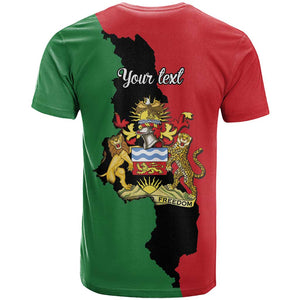 Malawi Flag Map T shirt Simple Malawi Emblem Coat of Arms - African Pride