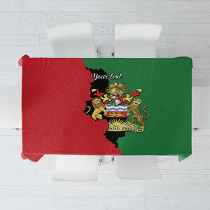 Malawi Flag Map Tablecloth Simple Malawi Emblem Coat of Arms - African Pride