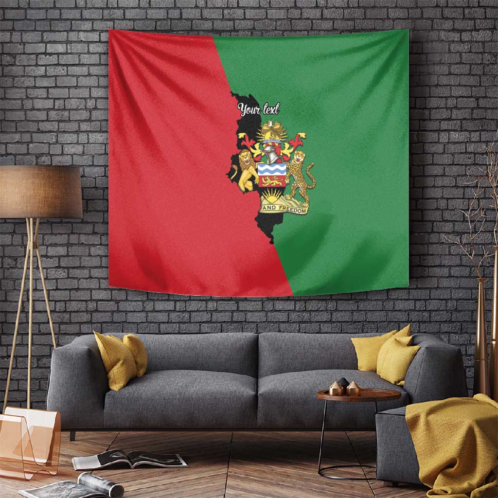 Malawi Flag Map Tapestry Simple Malawi Emblem Coat of Arms - African Pride