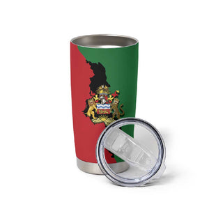 Malawi Flag Map Tumbler Cup Simple Malawi Emblem Coat of Arms - African Pride