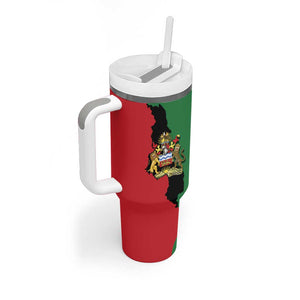 Malawi Flag Map Tumbler With Handle Simple Malawi Emblem Coat of Arms - African Pride