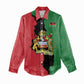 Malawi Flag Map Women Casual Shirt Simple Malawi Emblem Coat of Arms - African Pride
