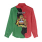Malawi Flag Map Women Casual Shirt Simple Malawi Emblem Coat of Arms - African Pride