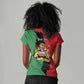 Malawi Flag Map Women V-Neck T-Shirt Simple Malawi Emblem Coat of Arms - African Pride