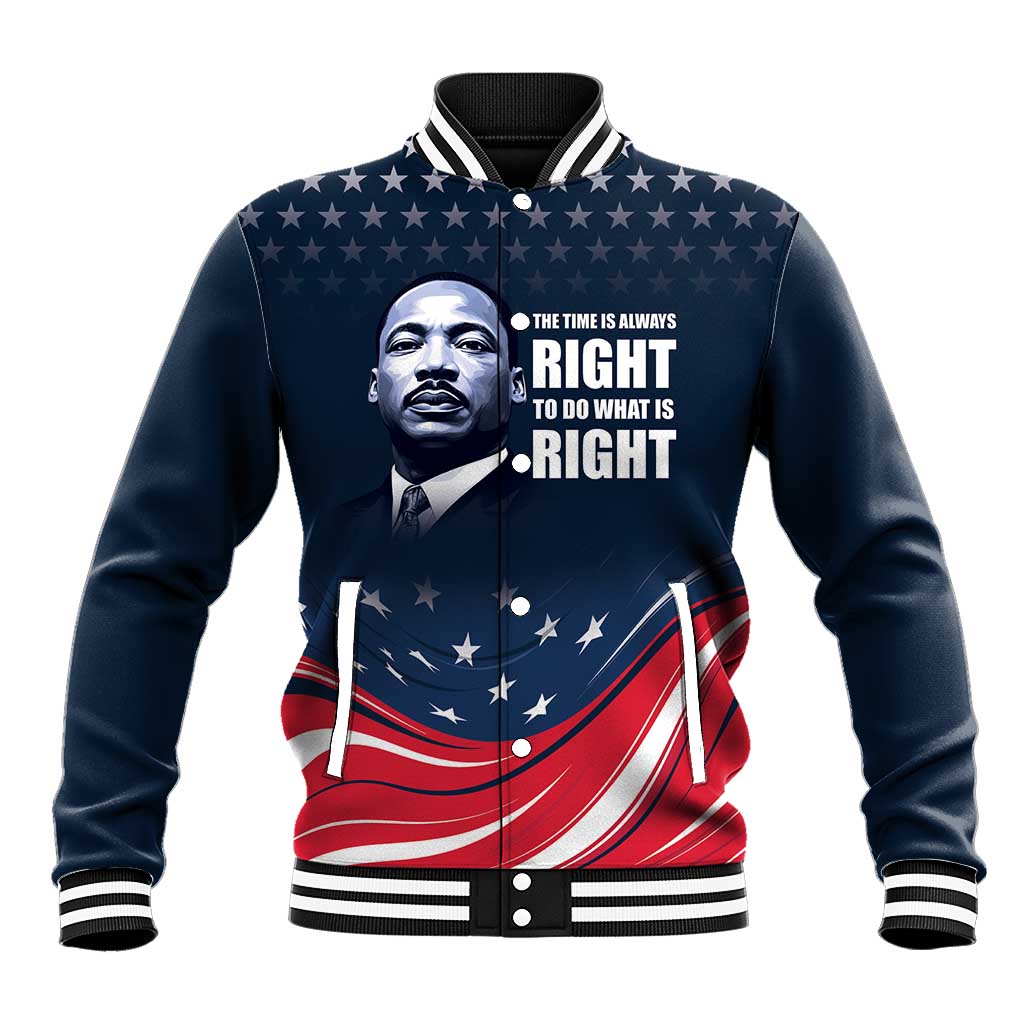 Honor MLK African-American Civil Rights Leaders Baseball Jacket The Time Is Always Right To Do What Is Right