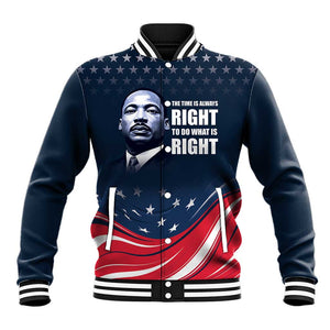 Honor MLK African-American Civil Rights Leaders Baseball Jacket The Time Is Always Right To Do What Is Right
