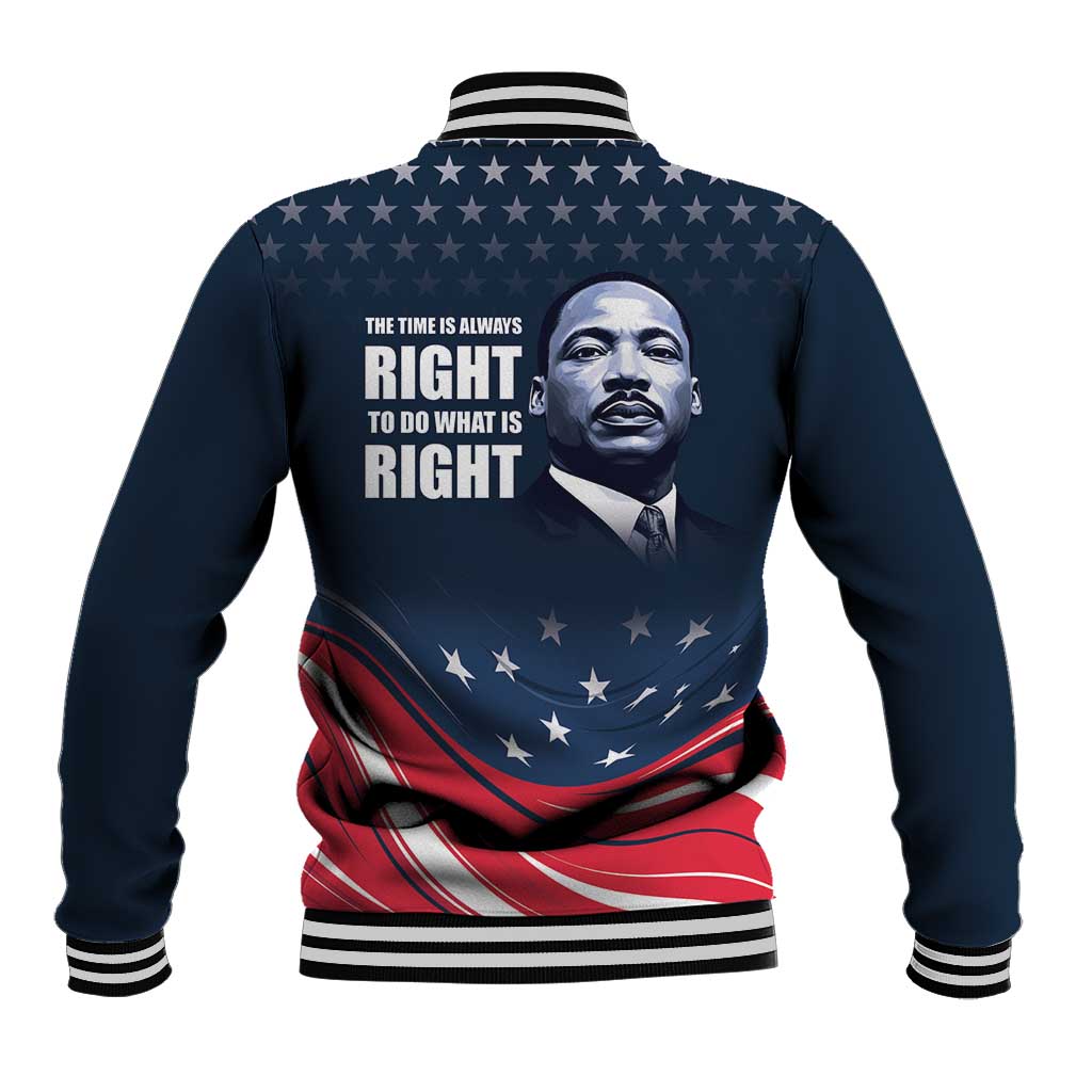 Honor MLK African-American Civil Rights Leaders Baseball Jacket The Time Is Always Right To Do What Is Right