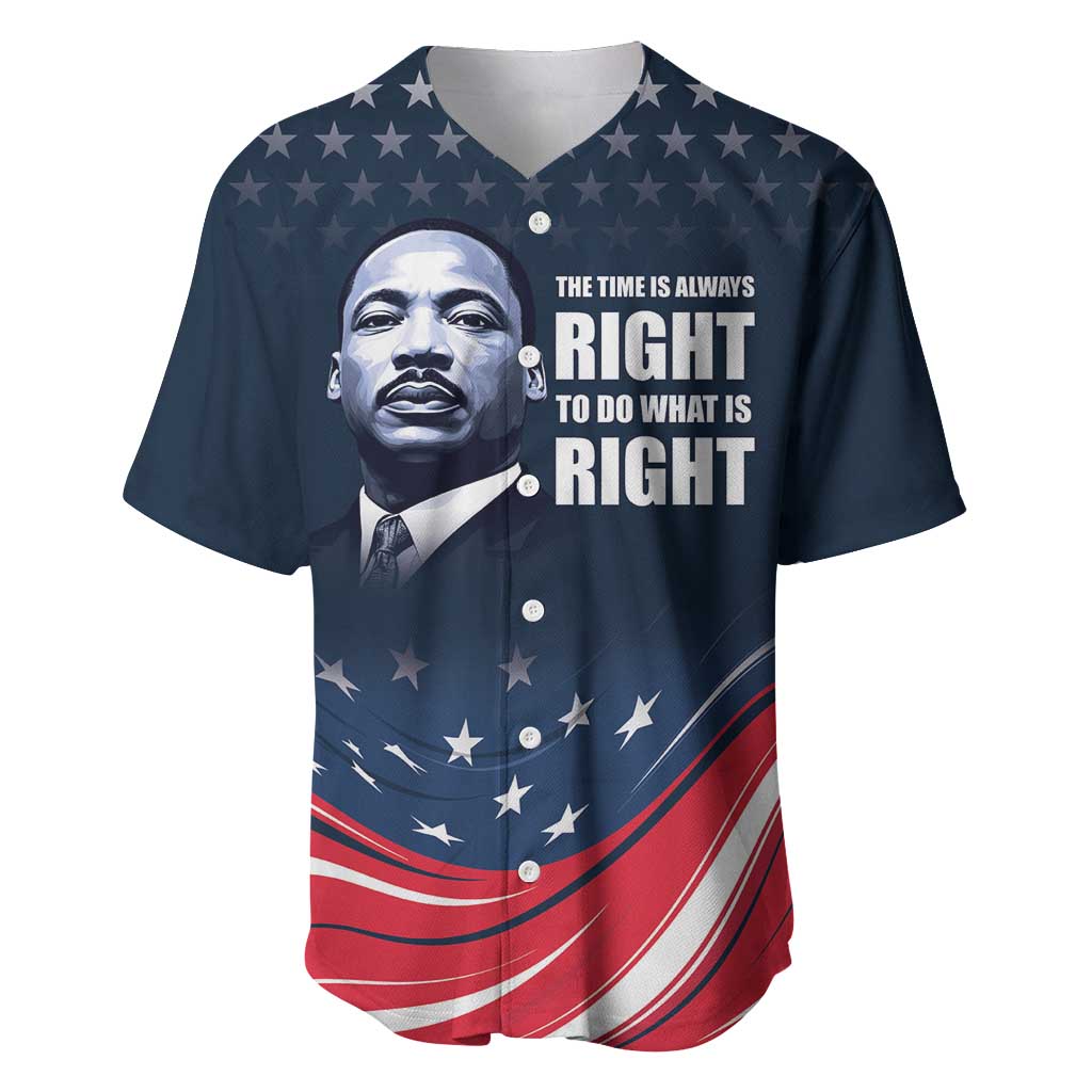 Honor MLK African-American Civil Rights Leaders Baseball Jersey The Time Is Always Right To Do What Is Right
