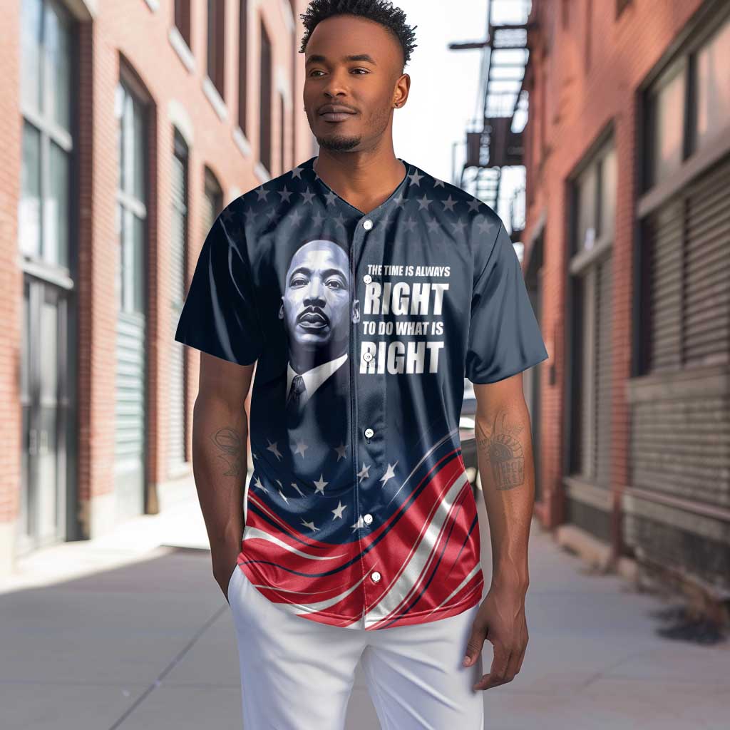 Honor MLK African-American Civil Rights Leaders Baseball Jersey The Time Is Always Right To Do What Is Right