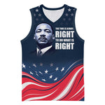 Honor MLK African-American Civil Rights Leaders Basketball Jersey The Time Is Always Right To Do What Is Right - African Pride
