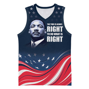 Honor MLK African-American Civil Rights Leaders Basketball Jersey The Time Is Always Right To Do What Is Right - African Pride