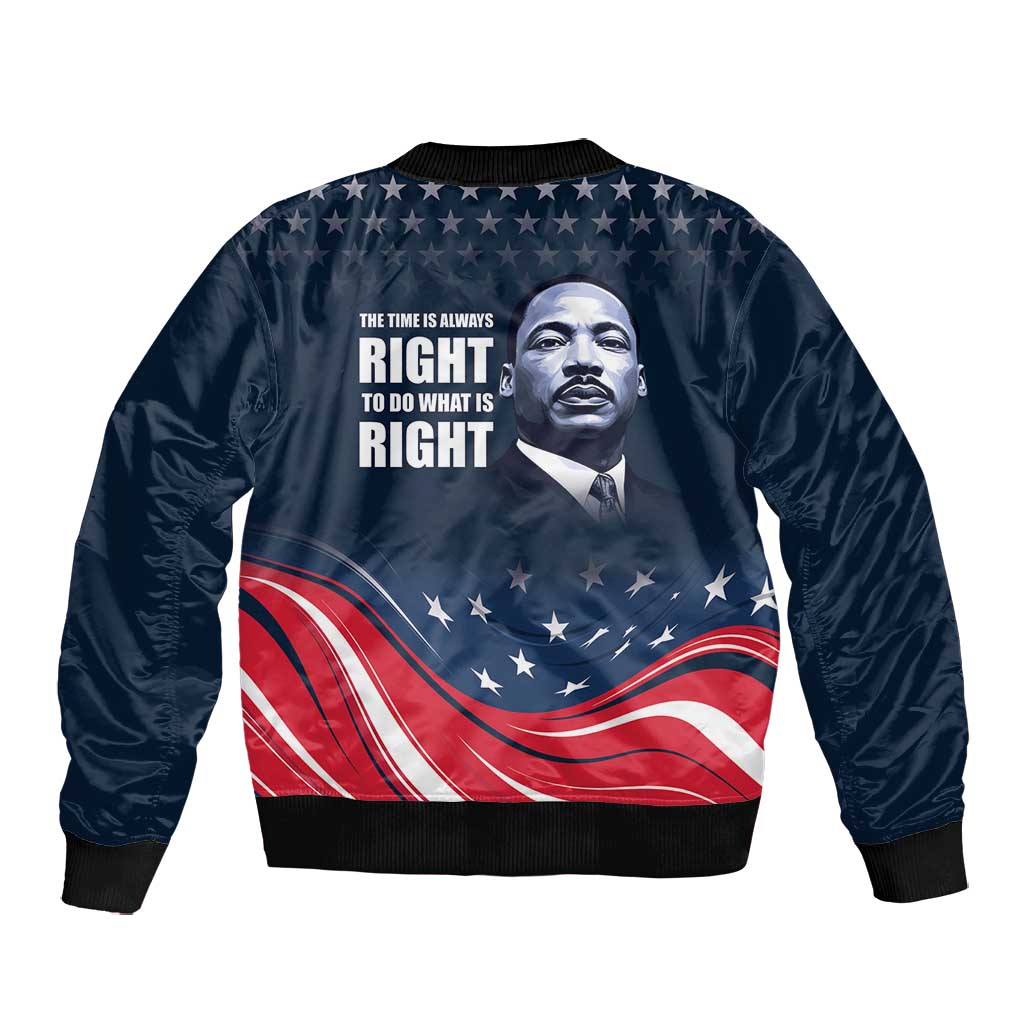 Honor MLK African-American Civil Rights Leaders Bomber Jacket The Time Is Always Right To Do What Is Right